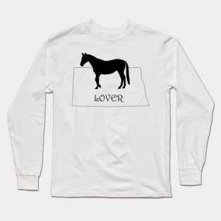 North Dakota Horse Lover Gift Long Sleeve T-Shirt